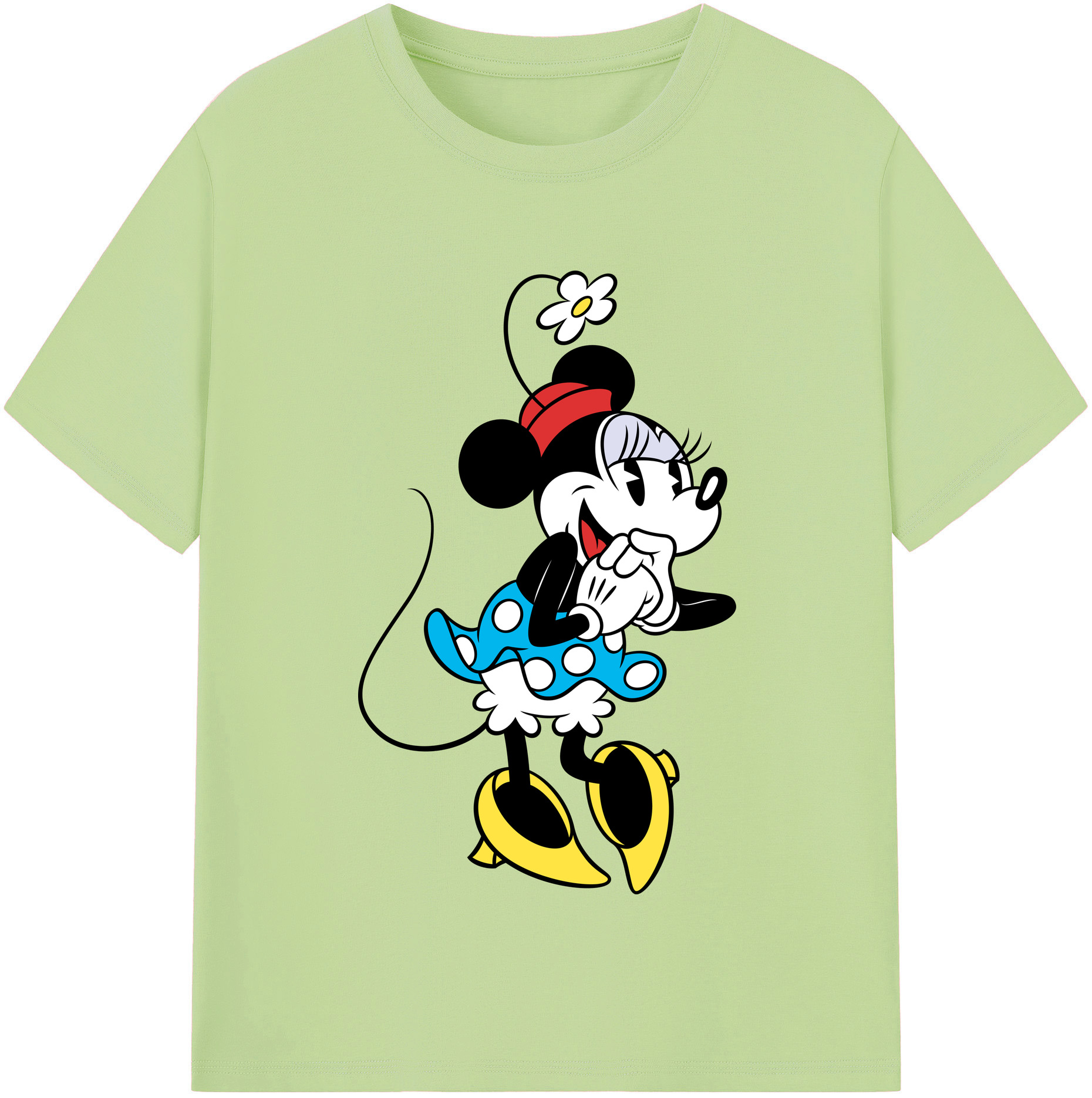 （画像用） ミッキーマウス Mickey Mouse 綿100％半袖Tシャツ（フロントプリント）